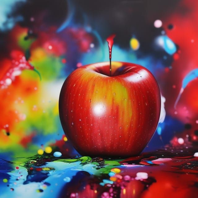 Johnny Appleseed: Hyperdetailed Expressionist Apple Landscap...