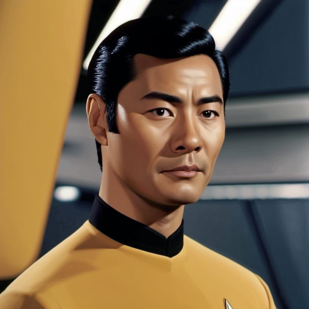 Young George Takei as Sulu in Star Trek TOS