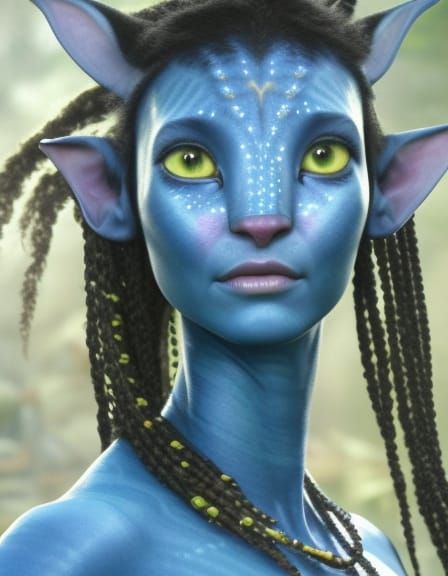 Beautiful Female Na'vi Avatar Portrait