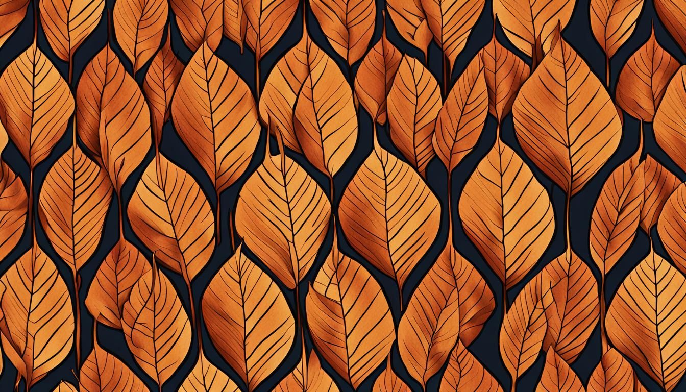 Symmetrical Fall Foliage Pattern in Clean Style