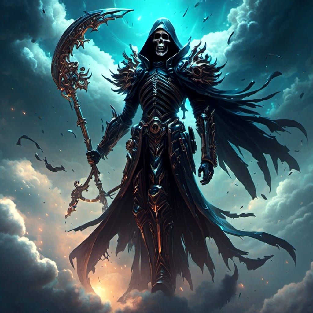 Grim Reaper in Space, Digital Art