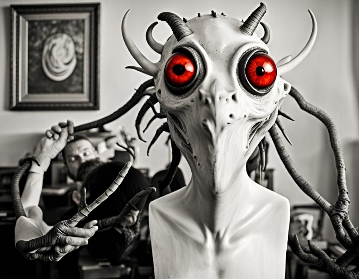 Surreal Abstract Cosmos in Translucent Venetian Glass