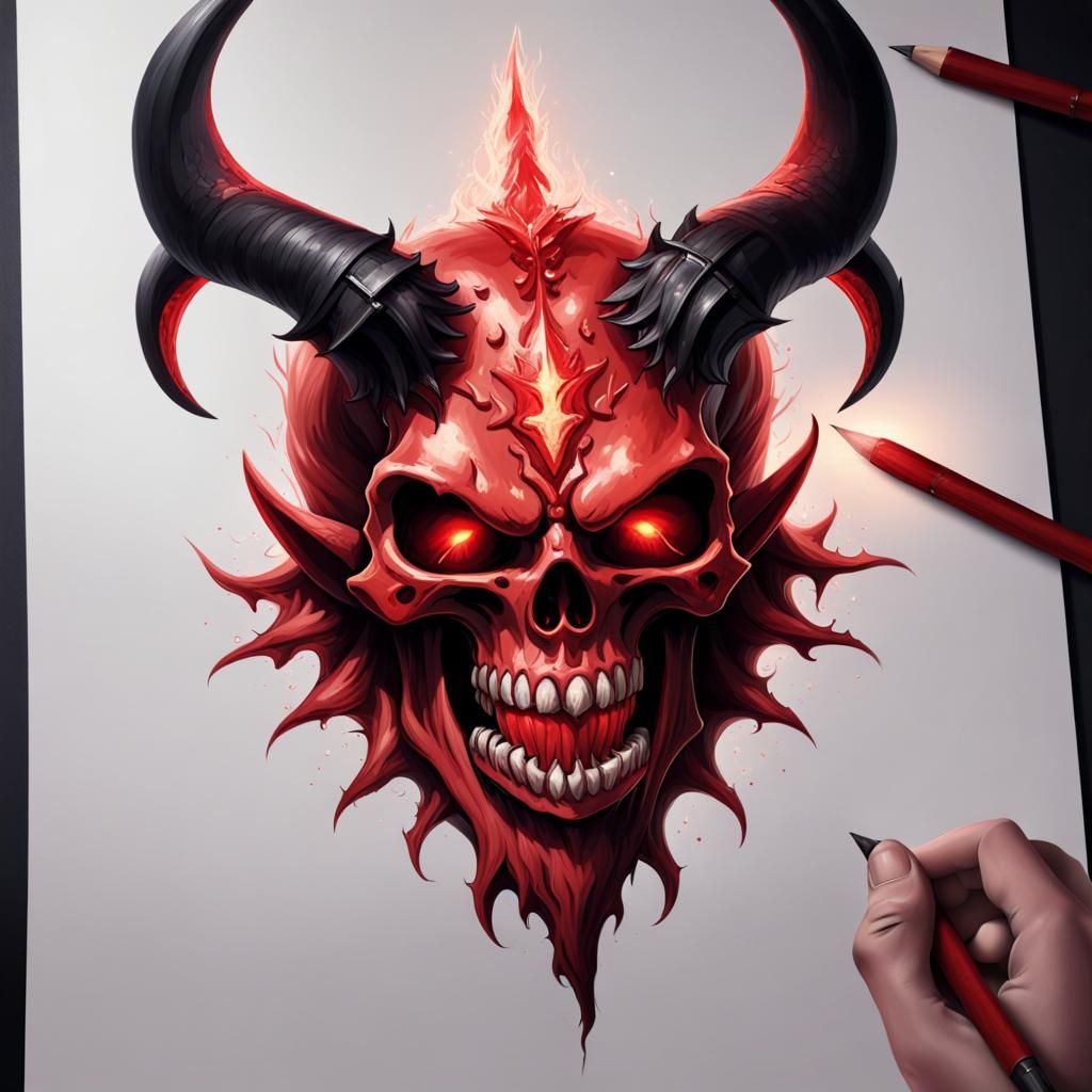 Devil of Leather and Glitter with Trident