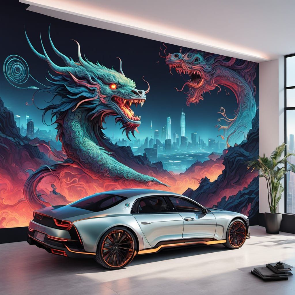 Vibrant Cyberpunk Characters Transform into Fantastical Crea...