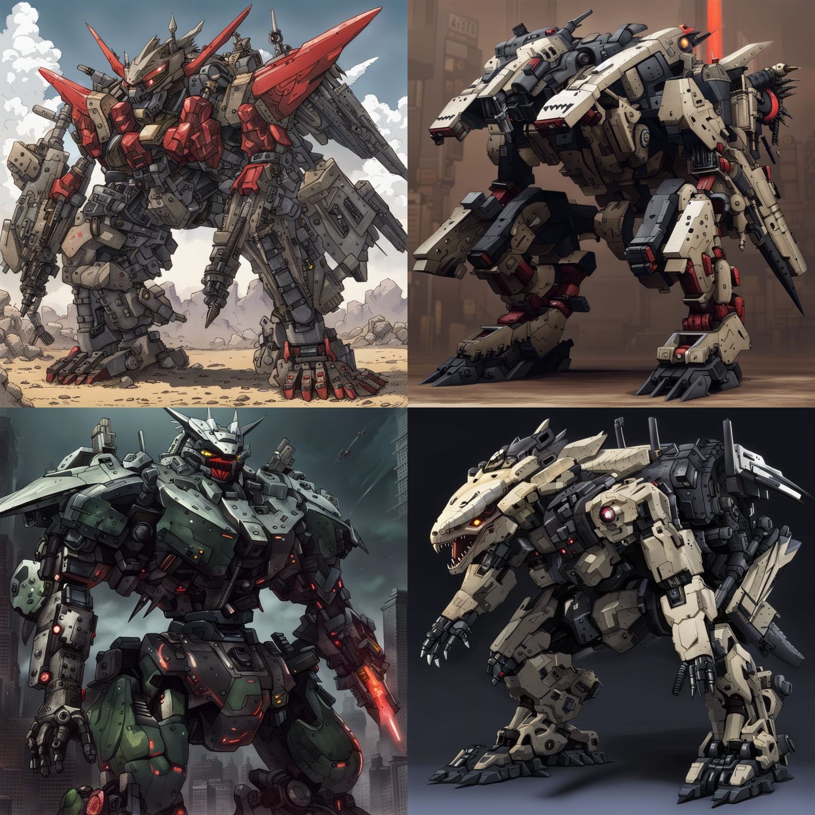 Berserk Fury Zoid and Metal Gear Rex Fusion