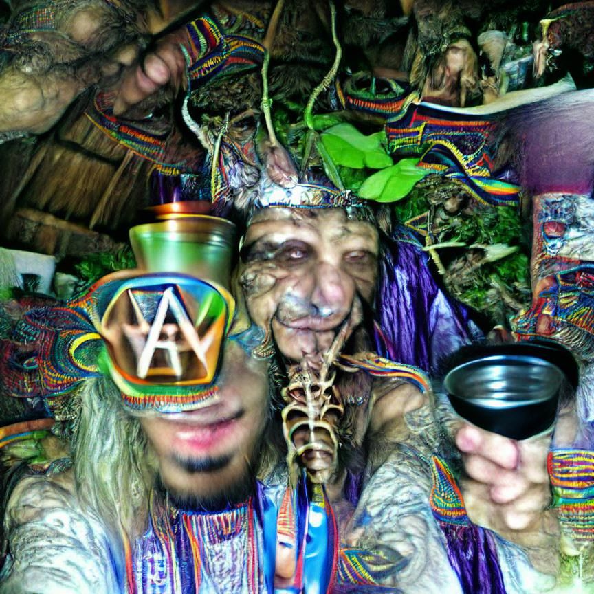 Good Vibe Ayahuasca Witch Doctor Art