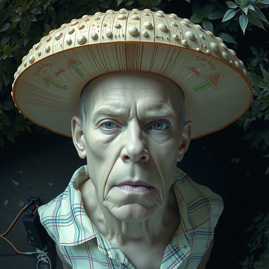 Surreal Mushroom Computer Repair, Photographic Max Ernst Sty...