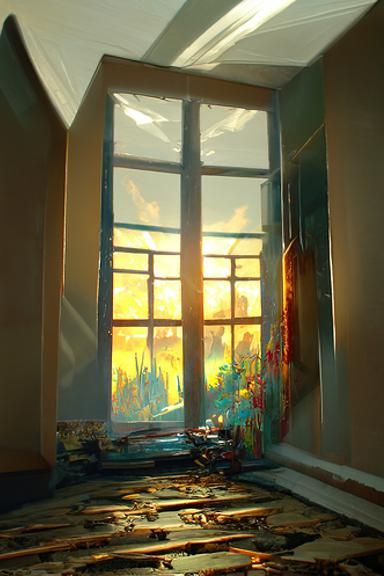 Ethereal Void Seen Through Window, Digital Art