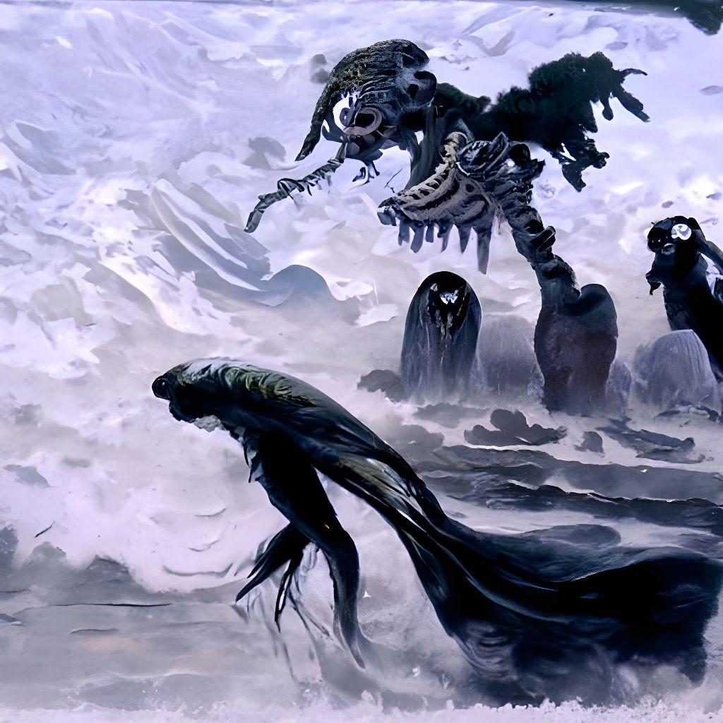 Ghost Whale: A Haunting Seascape Illustration