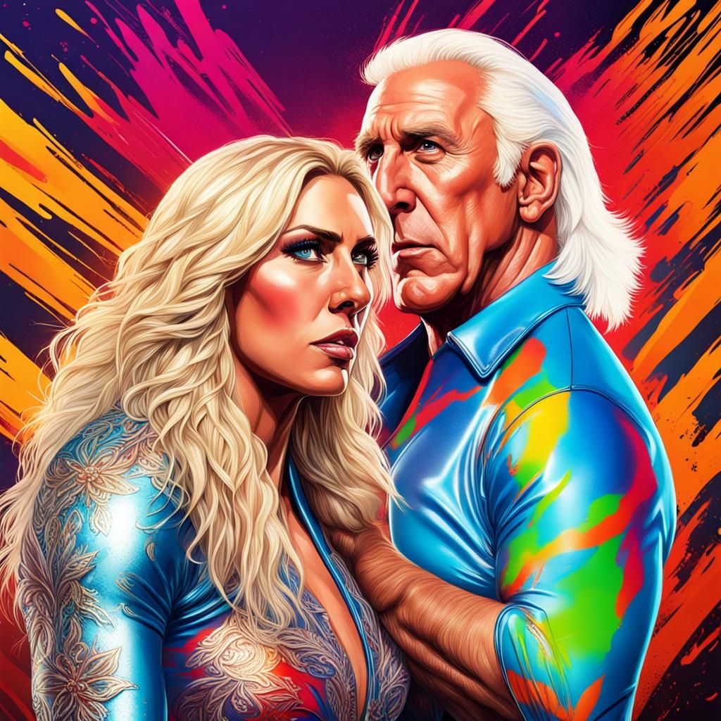 Hyperrealistic Face-Off in Splash Art Style