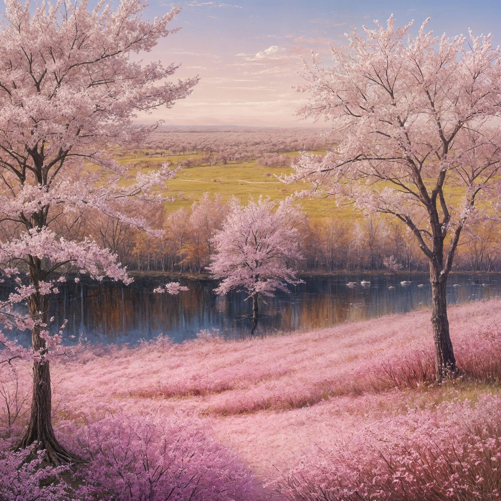 Bloody Crystal Sakura Oil Painting
