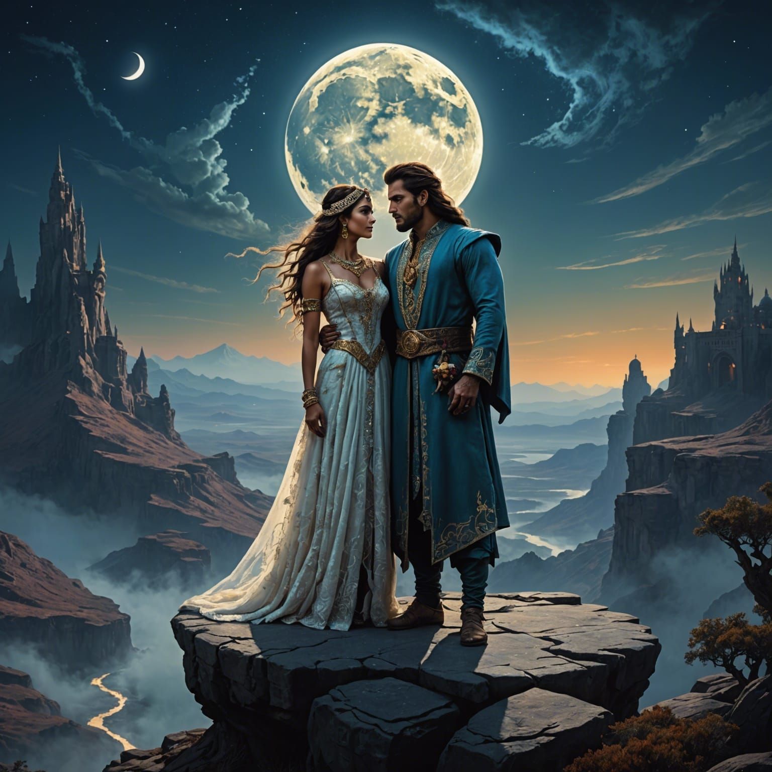 Djinn Wedding Portrait on a Plateau