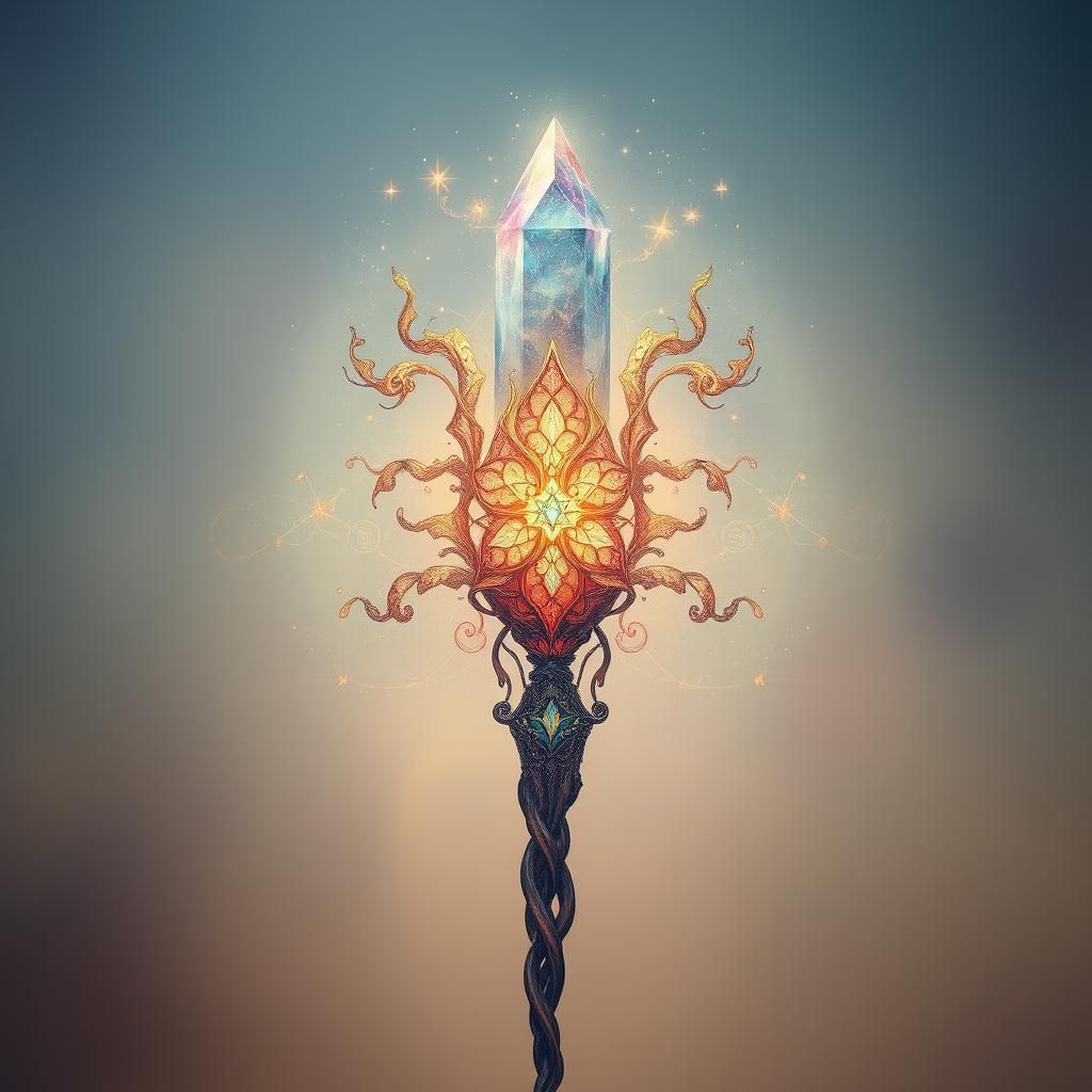 Ethereal Crystal Wand with Mystic Energy