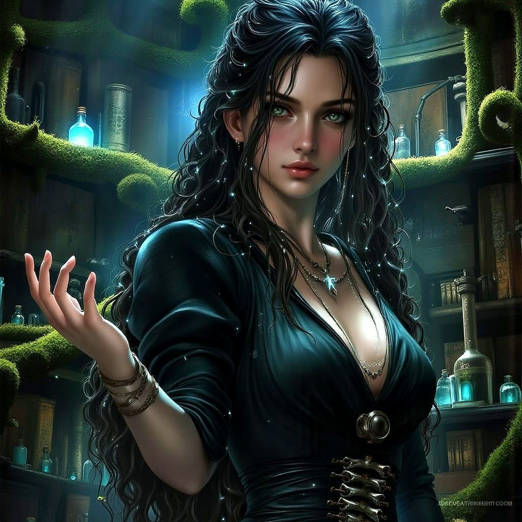 Necropunk Girl in Gothic Undead Laboratory