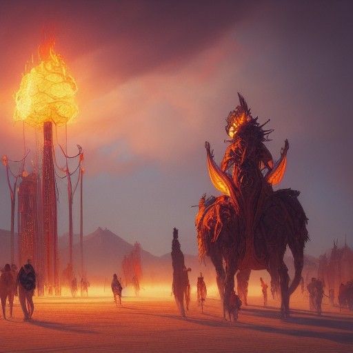 Burning Man Festival Concept Art in 8K