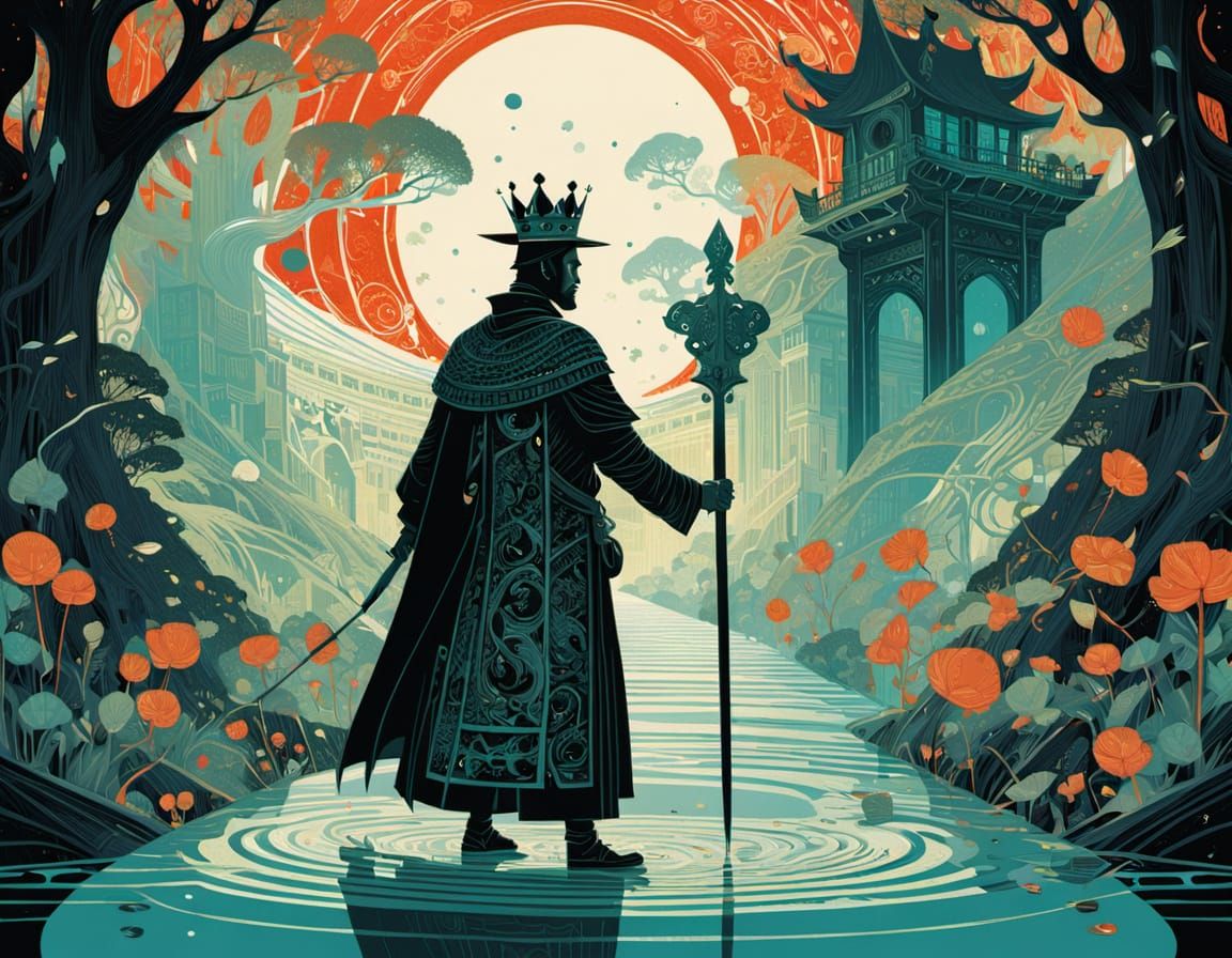 King of Spades vs Jack Duel in Fantasy Art