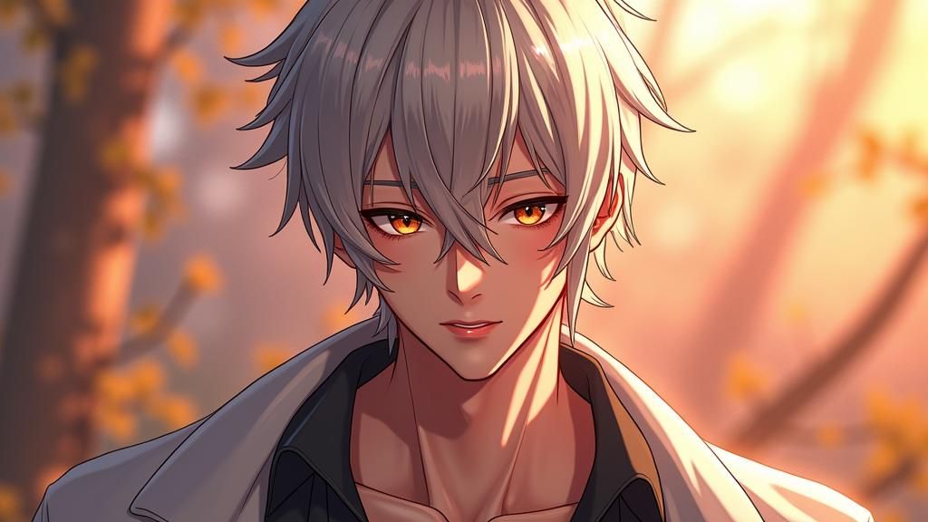 Anime Style Wight Devil with Platinum Hair