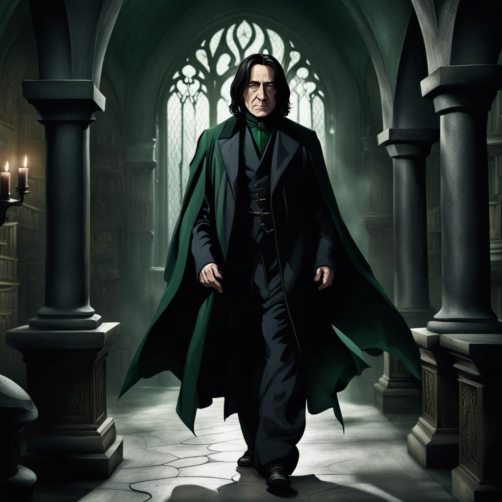 Severus Snape: Slytherin Sorcerer in Subterranean Study