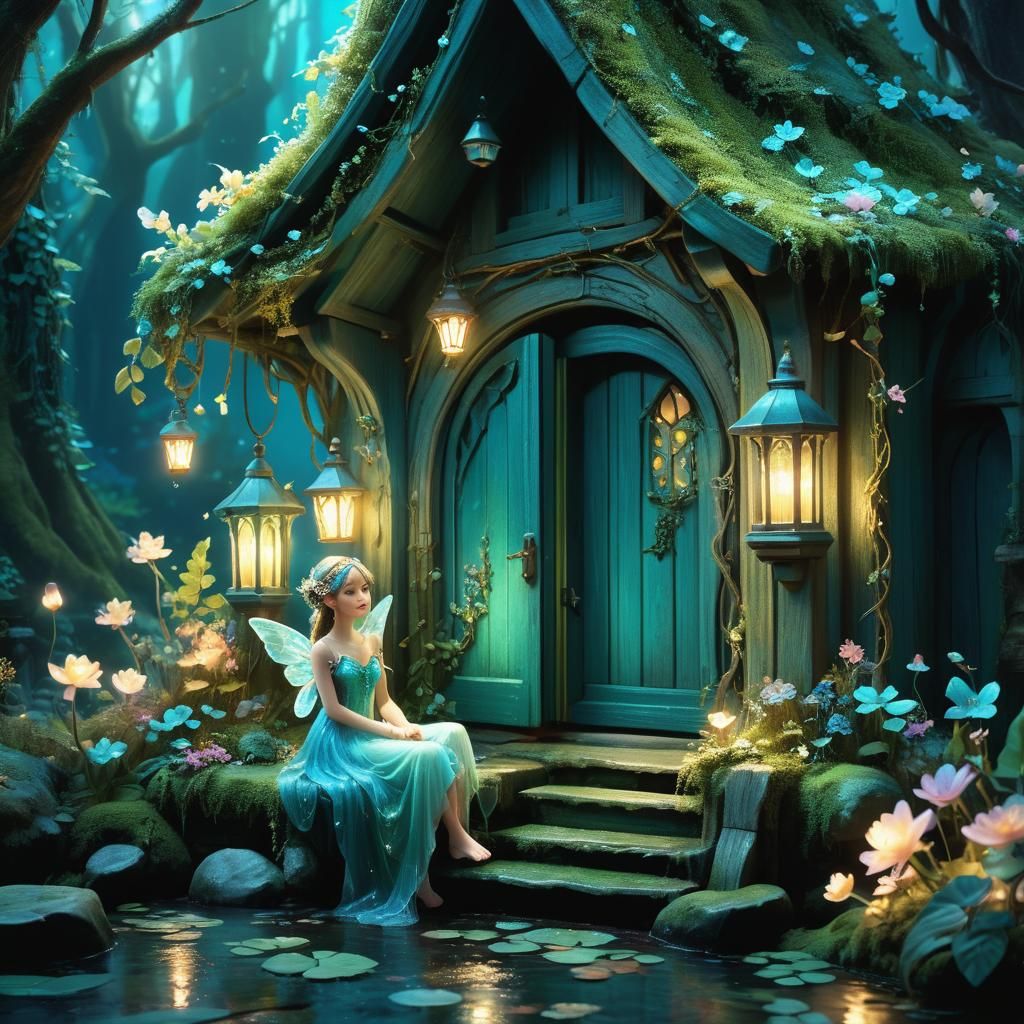 Water Fairy Cottage in Mystical Forest