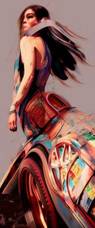 Aggressive Muscle Car Made from Salvaged Parts