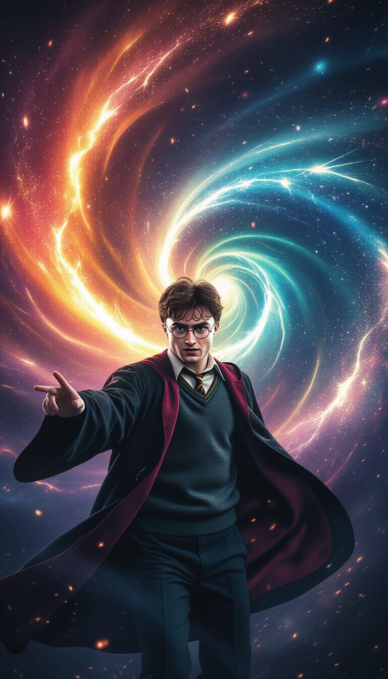 Harry Potter in Magical Tornado, Cinematic Film Still