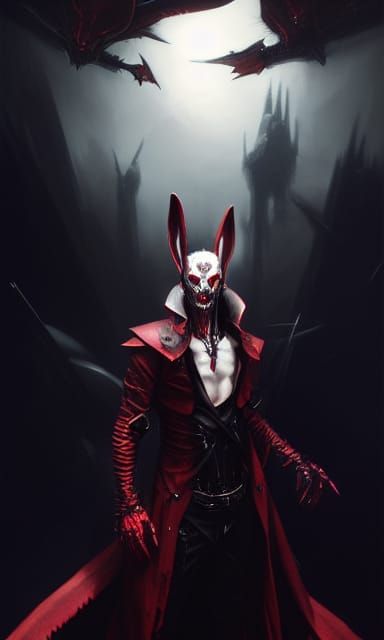 Vampire Bunny: Dark Fantasy Concept Art in 8k