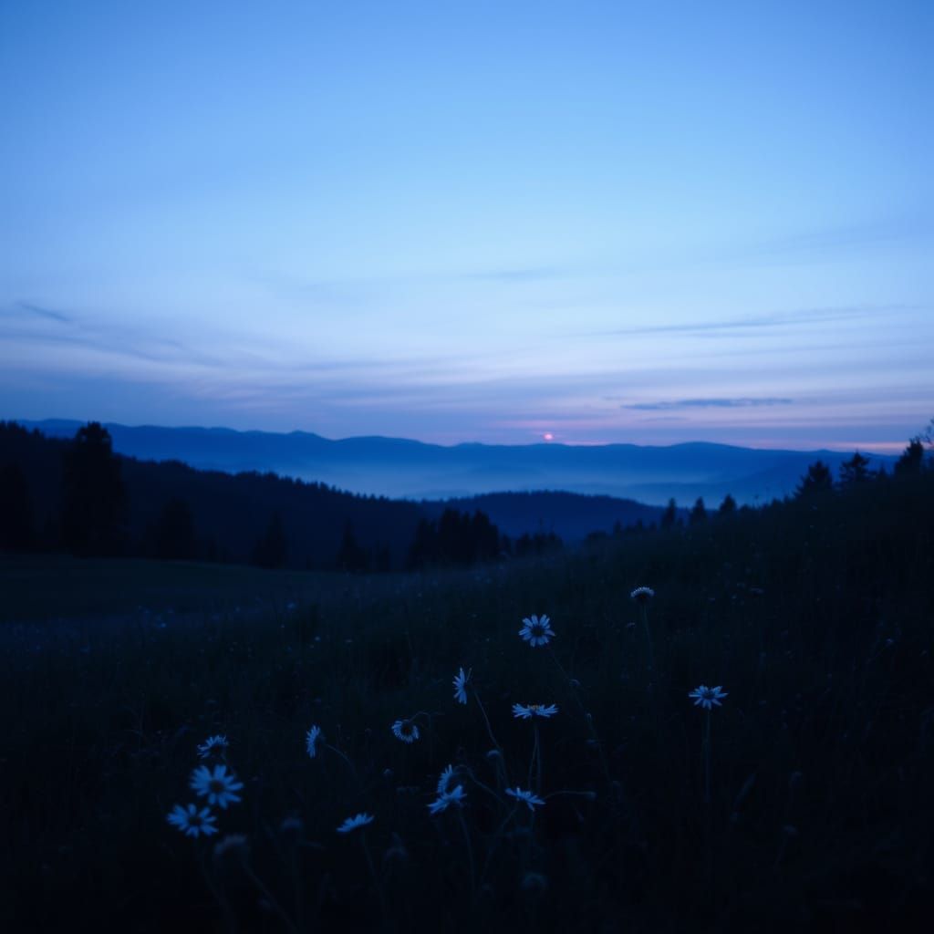 Twilight Tranquility in a Serene Meadow