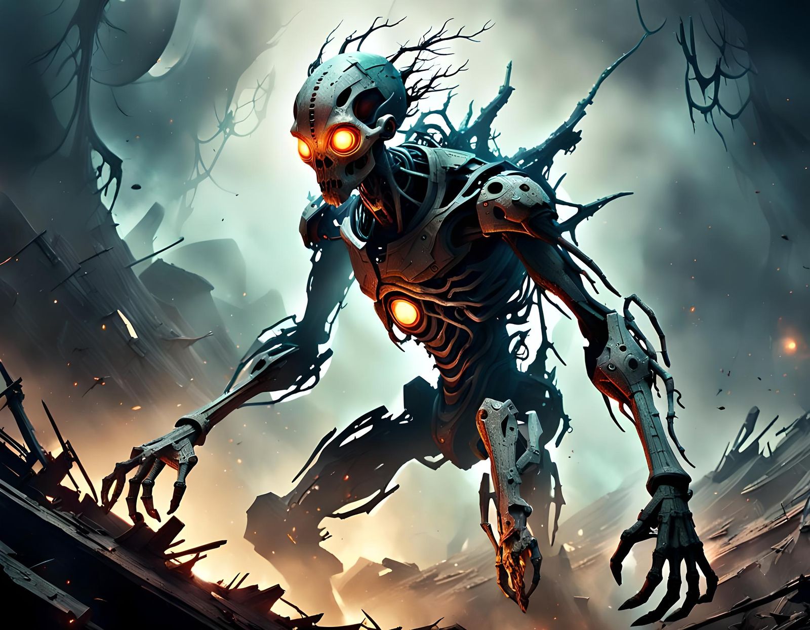 Fantastical Being of Chaos in Detailed Matte Painting