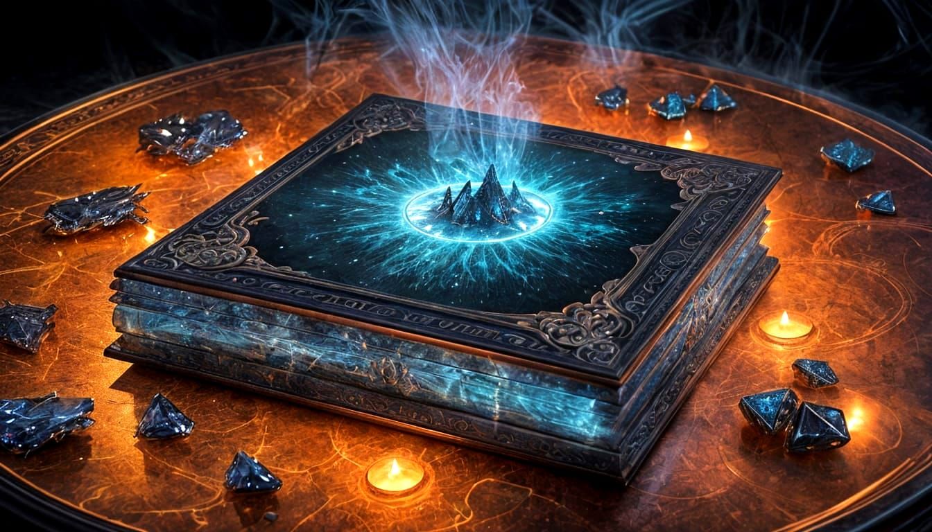 Mystical Grimoire: Witch Dissolving into Smoke