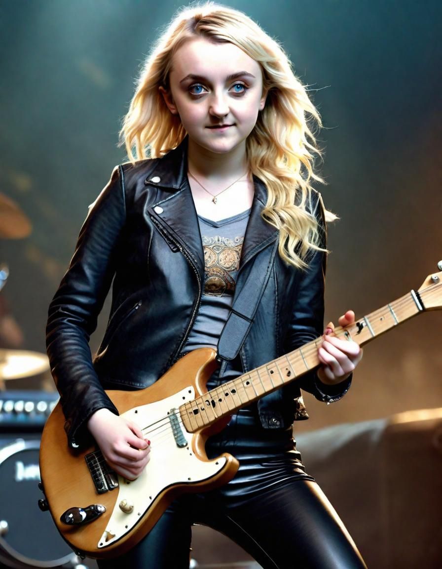 Luna Lovegood as Rock Star With Guitar