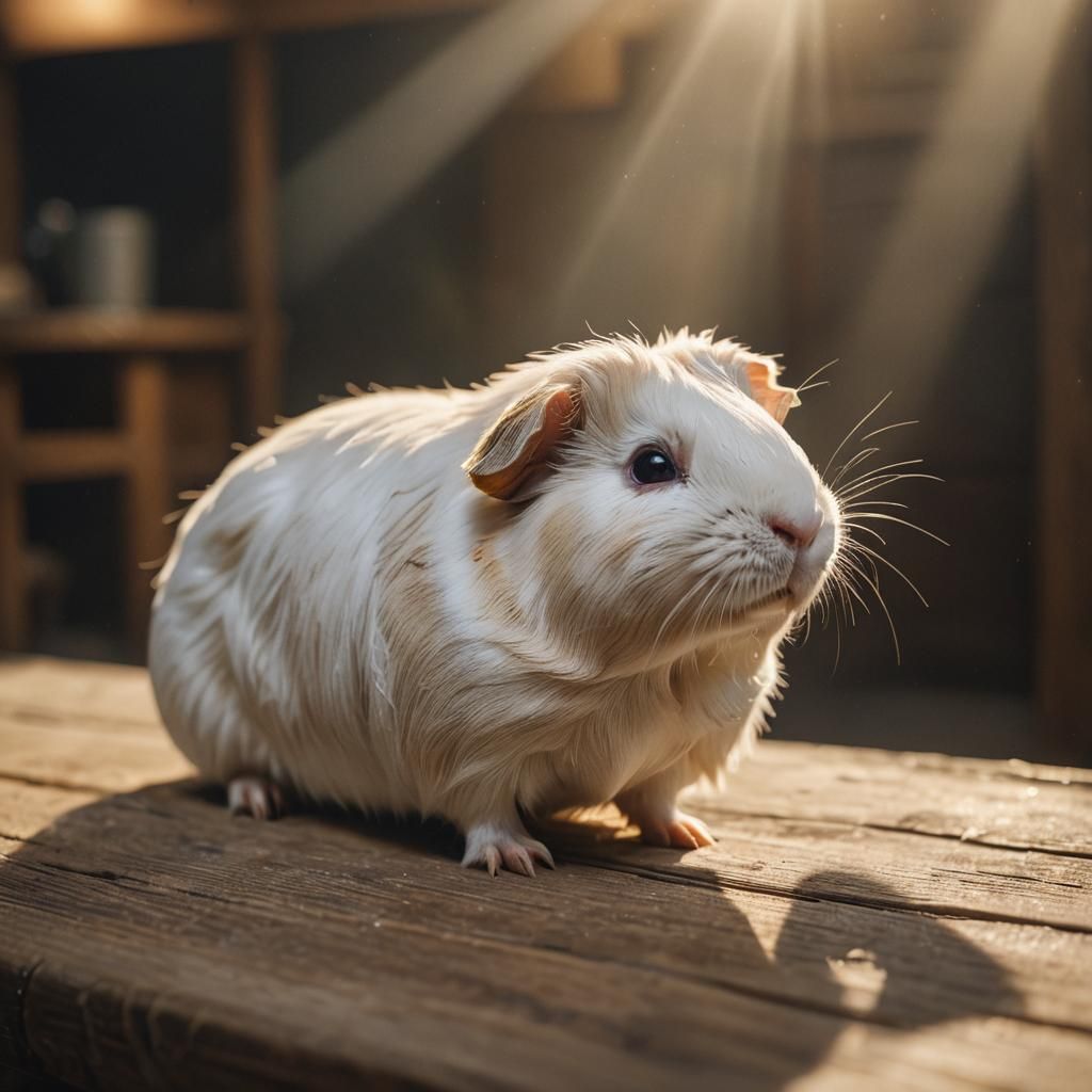 Guinea Pig Portrait with Cinematic Lighting