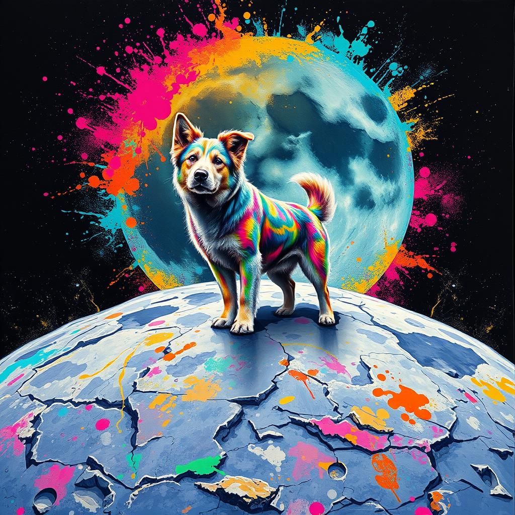 Dog on the moon