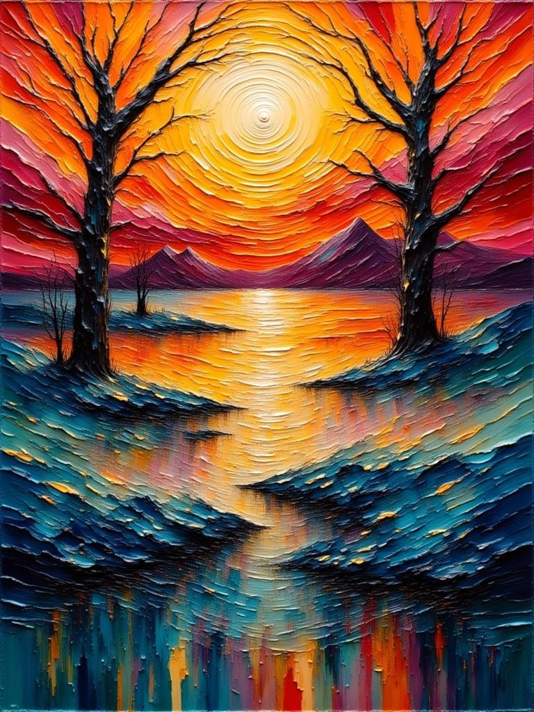 <lora:TexturedFlux:1.0> <lora:Flux Oil and Glory:1.0> <lora:Antique Watercolor 2:1.0> Oil painting on canvas with visib...