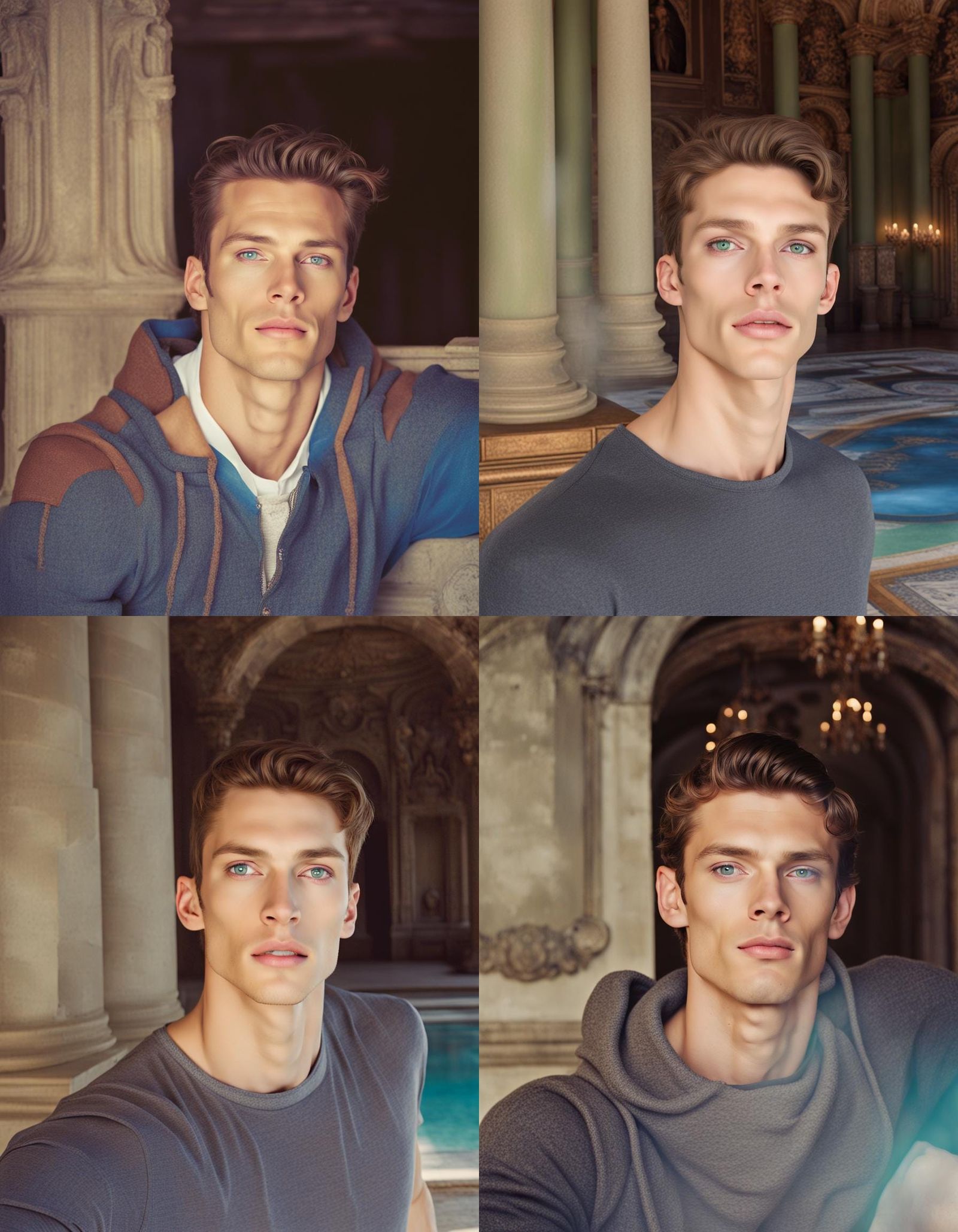 Male Model in a Magical Palace