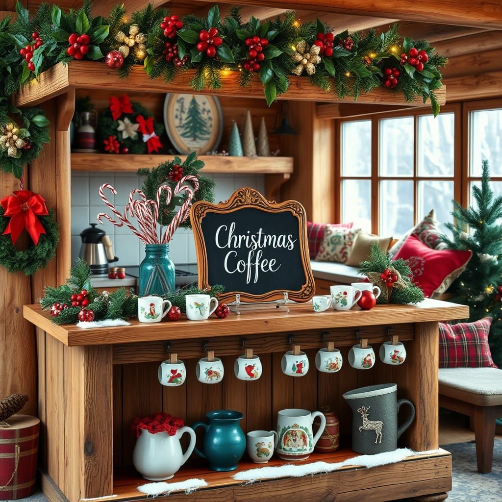 Warm Winter Wonderland Coffee Station