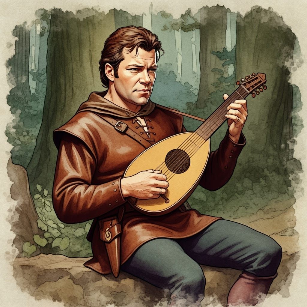 William Shatner as Retro Storybook Minstrel