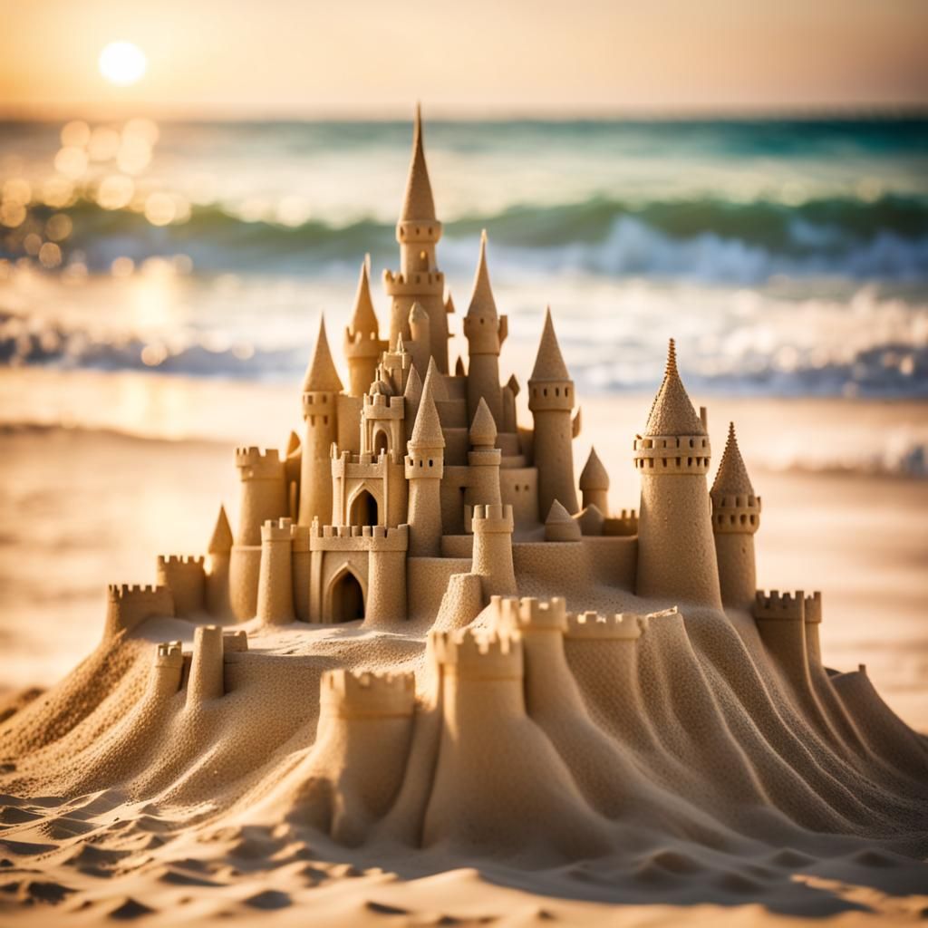 Fantasy Sandcastle with Water Moat