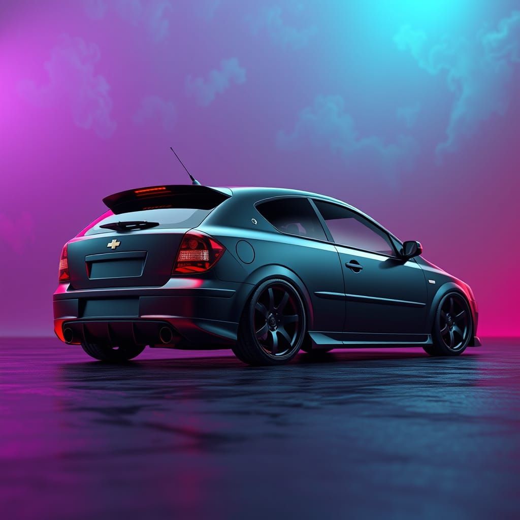 Sleek 2005 Chevrolet Astra in a Vibrant, High-Contrast Dream...