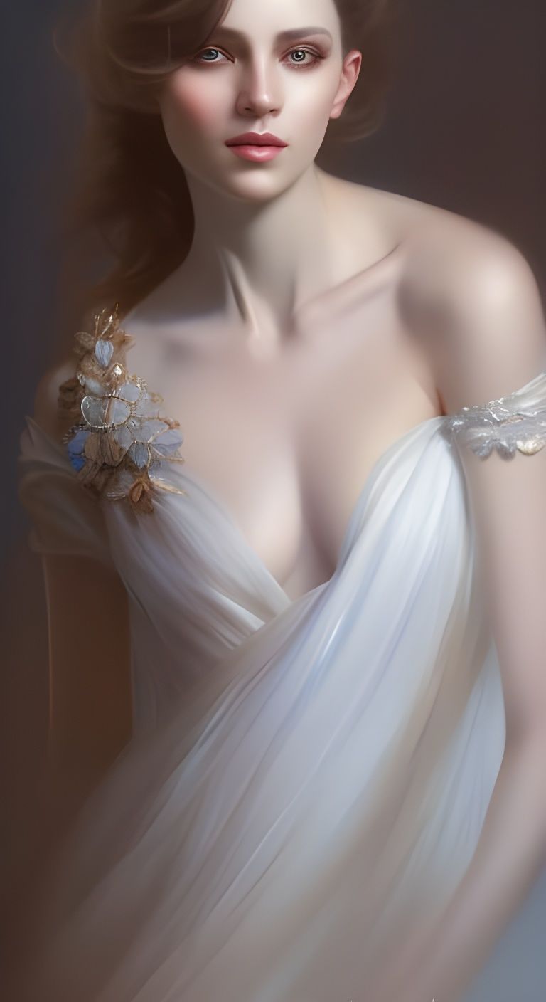 Graceful Woman Portrait in Detailed Digital Art