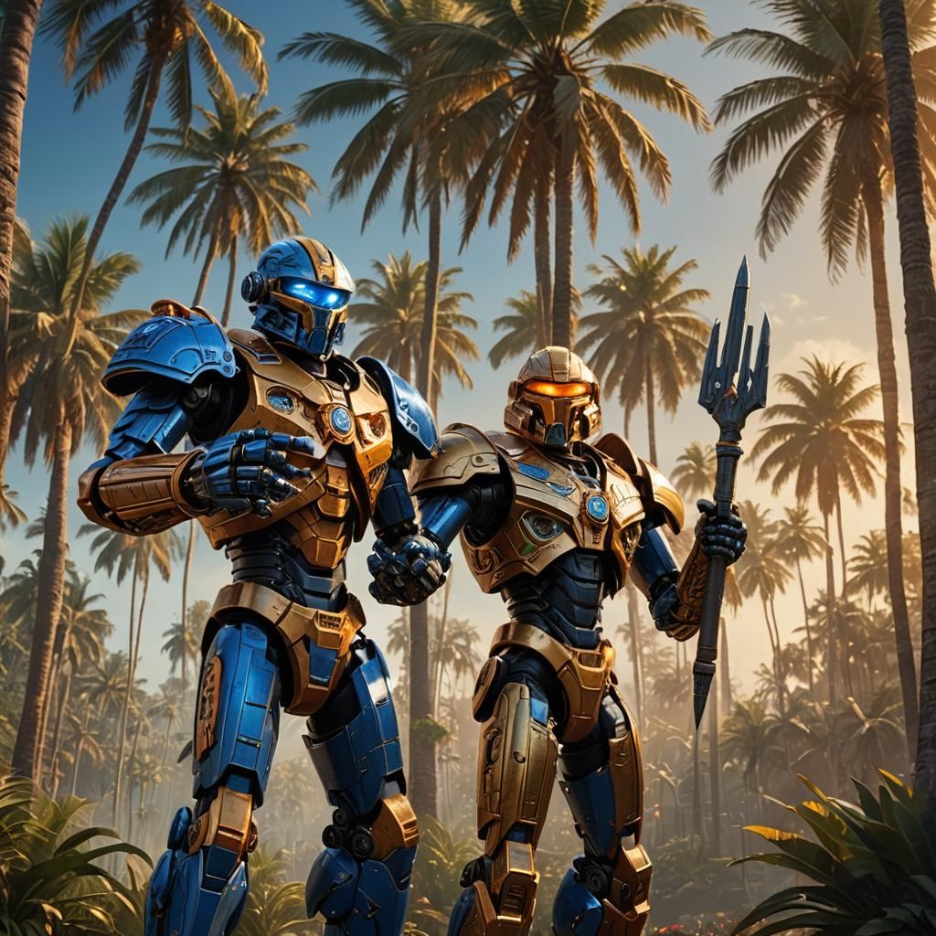 Bionicle Warrior with Brass Knuckles in Fantasy Art