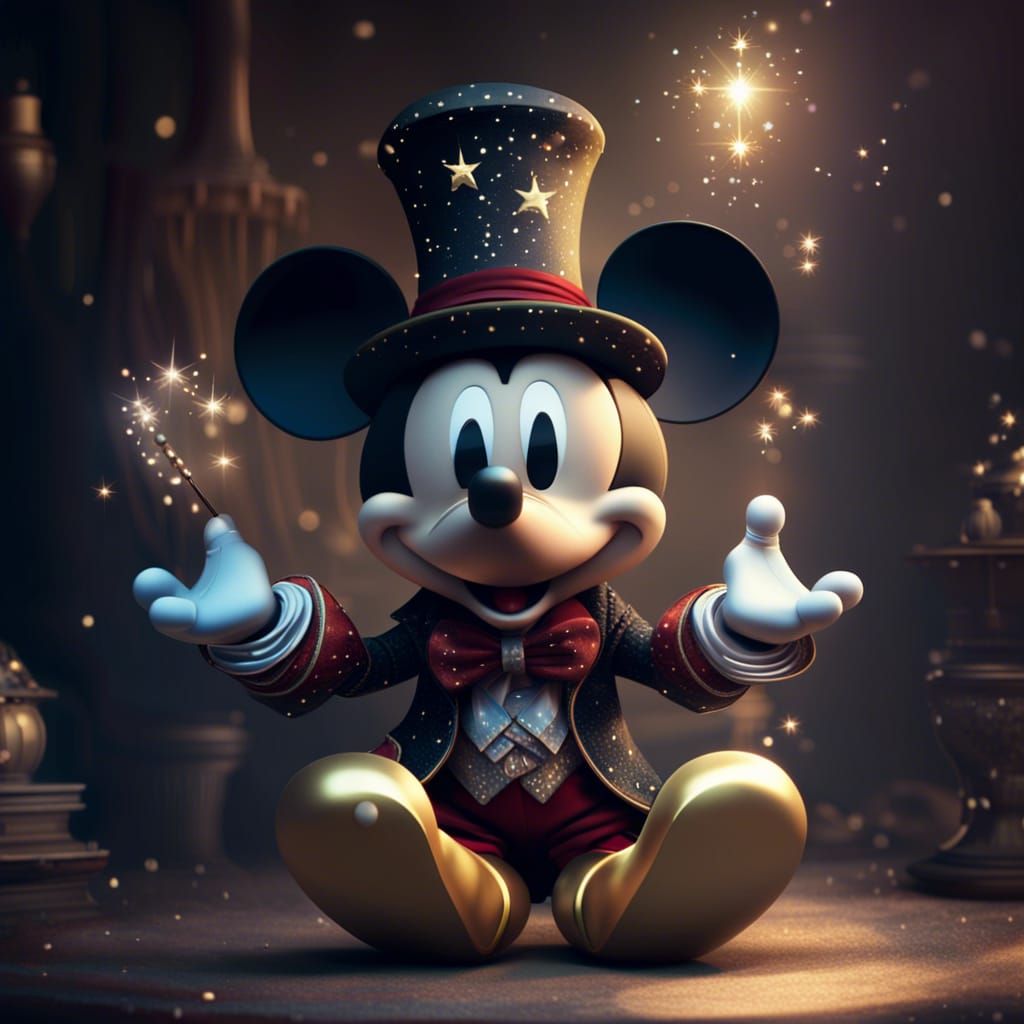 Mickey Mouse as Sparkling Magician in 4K