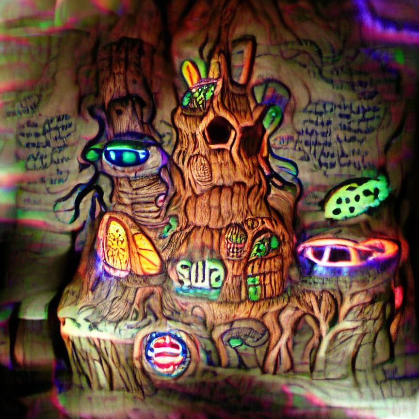 Enchanted Fairy Fortress in Mystical Forest