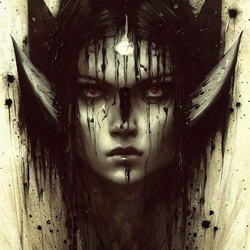 Gothic Horror Dark Princess Illustration