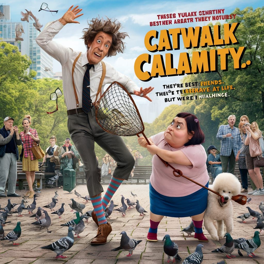 Catwalk Calamity: A Hilarious Comedy Movie Poster