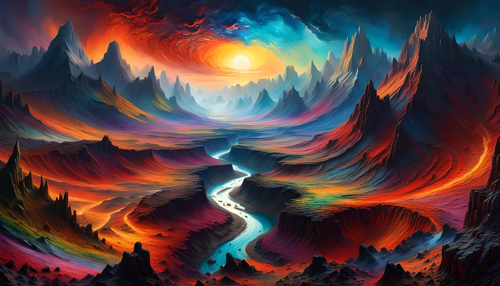 Hellish Valley of Nightmares in Postmodern Style