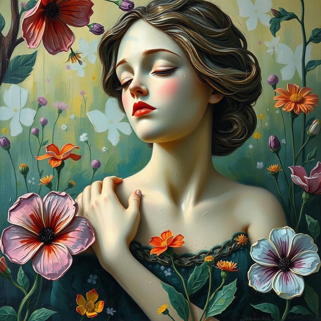 Dreamlike Figurine in Neo-Expressionist Style