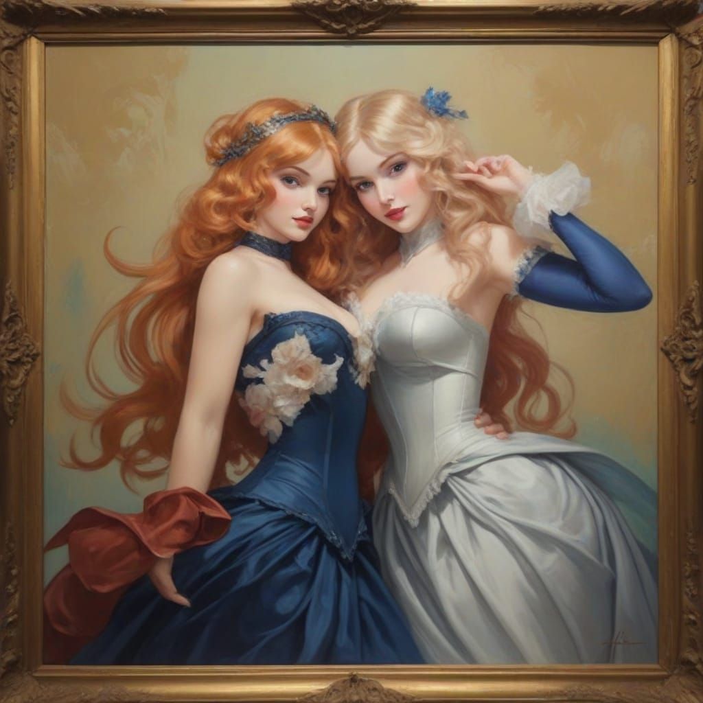 Elegant 1920s Miss America in Turquoise and Gold