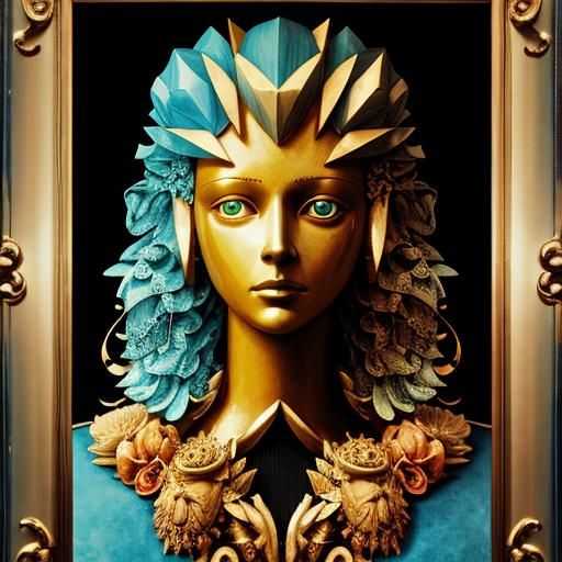 Holographic Woman with Prismatic Colors