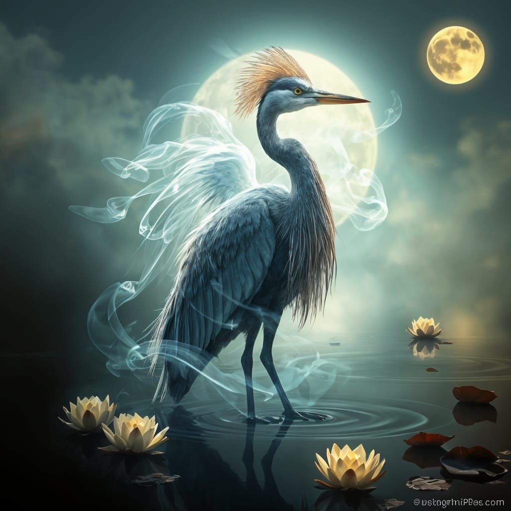 Surreal Avian Form Made of Ephemeral Smoke