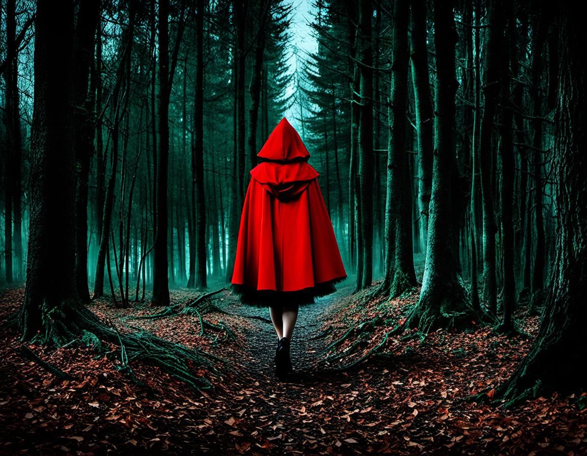 Little Red Riding Hood in Spooky Woods